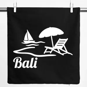 Наволочка Huuraa Мотив острова Бали Индонезия Подарок 40х40см Черный Хлопок Bali Present Hellweg Druckerei