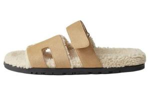 HERMES Сандалии Chypre Slide мужские светло-коричневый