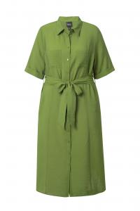Ulla Popken Платье-рубашка в оливковом цвете