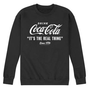 Мужской флисовый свитшот с рисунком Coca-Cola Its the Real Thing Licensed Character