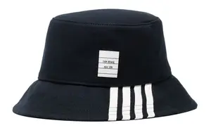 Унисекс синяя шляпа-ведро THOM BROWNE