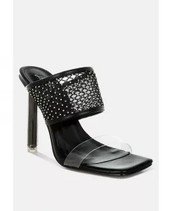 Салвин Клеар украшенные туфли на каблуке с квадратным носком London Rag, черный