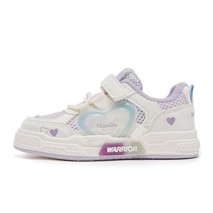 Низкие детские кроссовки для скейтбординга WARRIOR, бежевый/фиолетовый