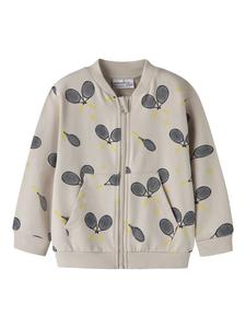 NAME IT Худи на молнии в цвете Stone