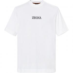 Футболка с круглым вырезом и логотипом Ermenegildo Zegna, белый