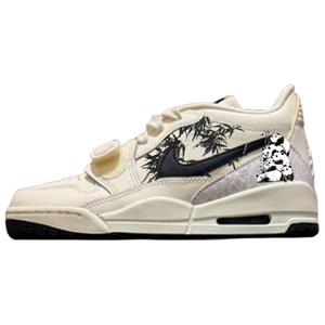 Jordan Баскетбольные кроссовки Legacy Cushioning, износостойкие, низкие, винтажные, бежевые, унисекс