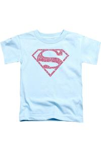 Футболка с коротким рукавом "Супермен: Щит с надписью" для детей Gildan, светло-голубой