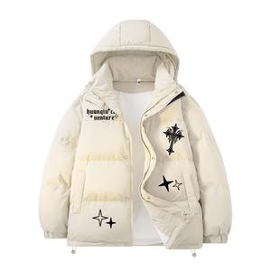 Пуховик Unisex с капюшоном утепленный HUANQIU, бежевый оранжевый