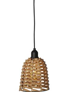 STAR Trading Светодиодный абажур "Twine" светло-коричневого цвета - (В)15 см