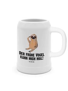 Пивная кружка с изображением птицы-ленивца и надписью на белом фоне Mr. & Mrs. Panda