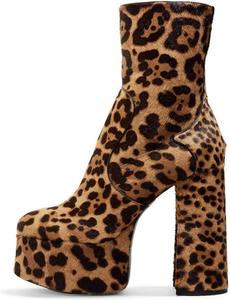 FSJ Прекрасные женские ботильоны на плоской подошве, закрытые, с округлым носком, на массивном высоком каблуке, без застежки, размеры 37-48