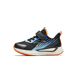 Детские беговые кроссовки Rebound Breathable Lightweight Cushioning Low-Top для детей 3-7 лет Antakids, черный/Brook синий/Horizon синий