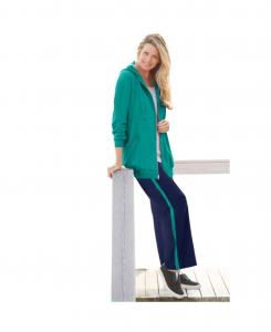 Куртка-туника с капюшоном на молнии большого размера Woman Within, Waterfall