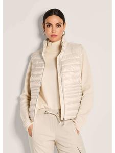 MADELEINE Укороченный стеганый жилет для женщин жемчужно-белого цвета