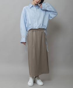 Полосатая укороченная рубашка