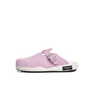 ARTICLE NO. Сандалии женские с композитной подошвой, прошитые из кожи, с нескользящим покрытием, с закругленным носком, кремово-розовые