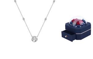 HMZ Ожерелье из стерлингового серебра 925 пробы для женщин