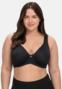 Бюстгальтер на косточках в двойной упаковке, с кружевной отделкой sheego, цвет Schwarz+Weiß  B