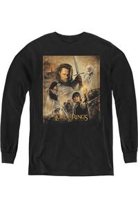 Футболка с длинным рукавом для подростков "Властелин Колец: Возвращение Короля" с постером Gildan, черный