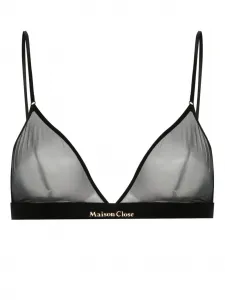 Бюстгальтер Double Sens с треугольными чашками Maison Close, черный