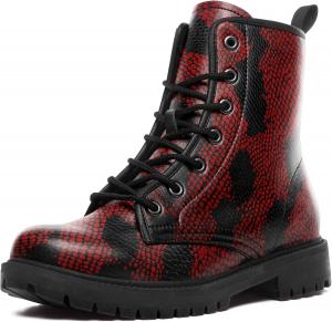 Стильные мужские ботинки до щиколотки, женские модные ботинки с шнуровкой, водонепроницаемые походные ботиночки для осени, зимы и весны AWSOLE, Black/Red