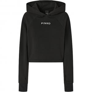 Худи с вышитым логотипом PINKO, черный