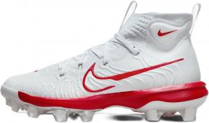 Мужские черные бейсбольные бутсы Nike - Alpha Huarache NXT MCS (DJ6519-001), White/Pure Platinum-University Red