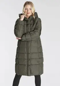 Only стеганое пальто "ONLTINA PUFFER X LONG COAT OTW", с капюшоном, цвет Kalamata