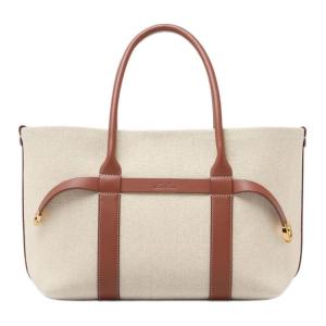 Loro Piana Хлопковая сумка через плечо малая женская бежевая