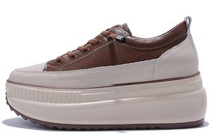 Скользоустойчивые, износостойкие, легкие, увеличивающие рост, утепленные низкие повседневные туфли Junjali для женщин, карамельные