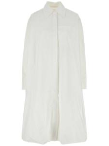 Jil Sander поплин рубашка миди платье, белый