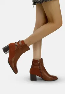 Ковбойские/Байкерские ботильоны Elara, Braun