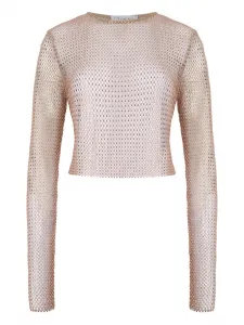 Украшенный топ Genny, розовый