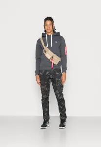 Толстовка унисекс с капюшоном Alpha Industries, Grey Black