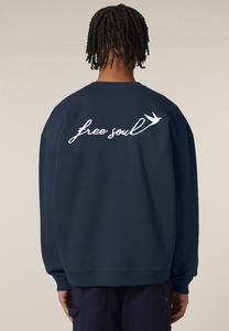 Толстовка FREE SOUL BACK EMBROIDERY UNISEX Mira Paris, темно-синий