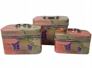 Косметический органайзер, косметичка, набор бабочек, разные цвета, 3 шт. Midex