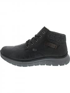 Rieker Черные ботильоны на шнуровке