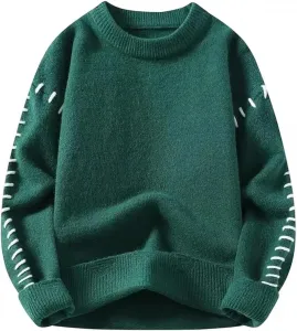 Мужской пуловер вязаный свободного кроя