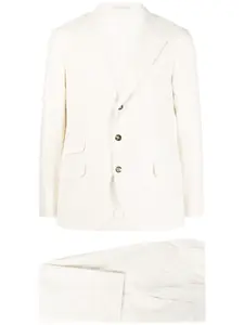 Костюм с однобортным пиджаком Brunello Cucinelli, нейтральный