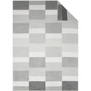 Плед для дома Wohndecke Madeira с современным узором в виде плитки Ibena, серый