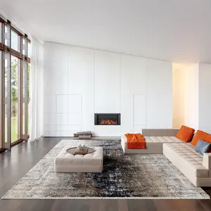 Современный абстрактный коврик Rhae nuLOOM, 244x310 см, темно-синий