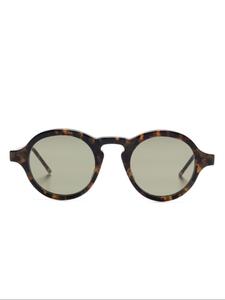 Thom Browne Eyewear солнцезащитные очки в оправе панто, коричневый