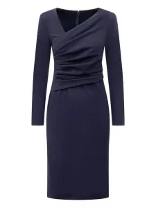 Платье асимметричного кроя EMPORIO ARMANI, синий