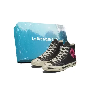 Converse Chuck 70 Lemon Joy устойчивые к истиранию высокие кроссовки из холста unisex винтажные Black