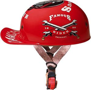 Шлем-бейсболка открытый TBTBZXCV, красный