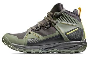MAMMUT Saentis Shock Absorbers Slip Resistant Abrasion Resistant Mid top Outdoor Shoes мужские черно-желтые