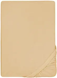 Простыня Biberna на подкладке "Пепе", мягкая махровая ткань стрейч 140-160х200 см, 1 шт., цвет orange