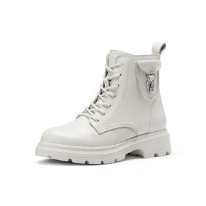 DG Мартин Боутс женские черные/экрю с подкладкой из флиса, цвет Ecru (Fleece-Lined)