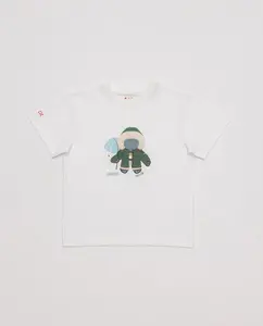 Детская футболка с коротким рукавом и круглый воротник El Pulpo, белый