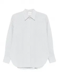 Рубашка в полоску Forte Forte, синий